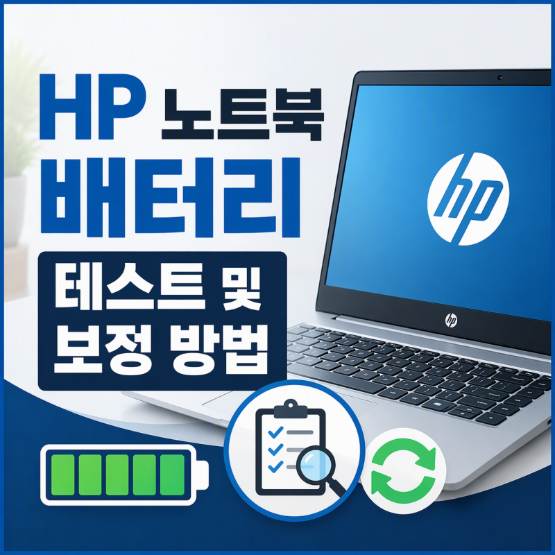 HP 노트북 배터리 테스트 및 보정 방법