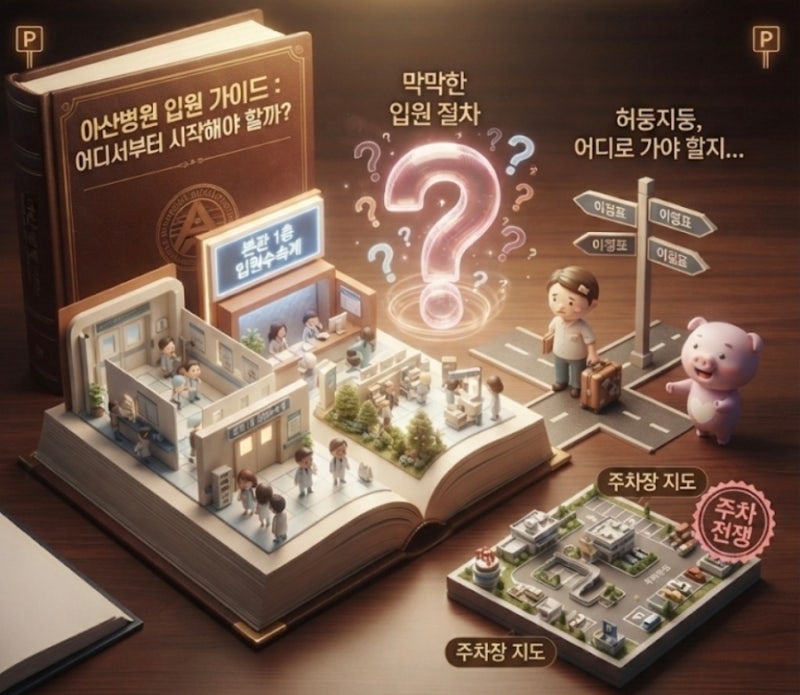 [아산병원 입원 총정리] 입원절차부터 주차 꿀팁, 보험서류까지 이 글 하나로 끝내세요!