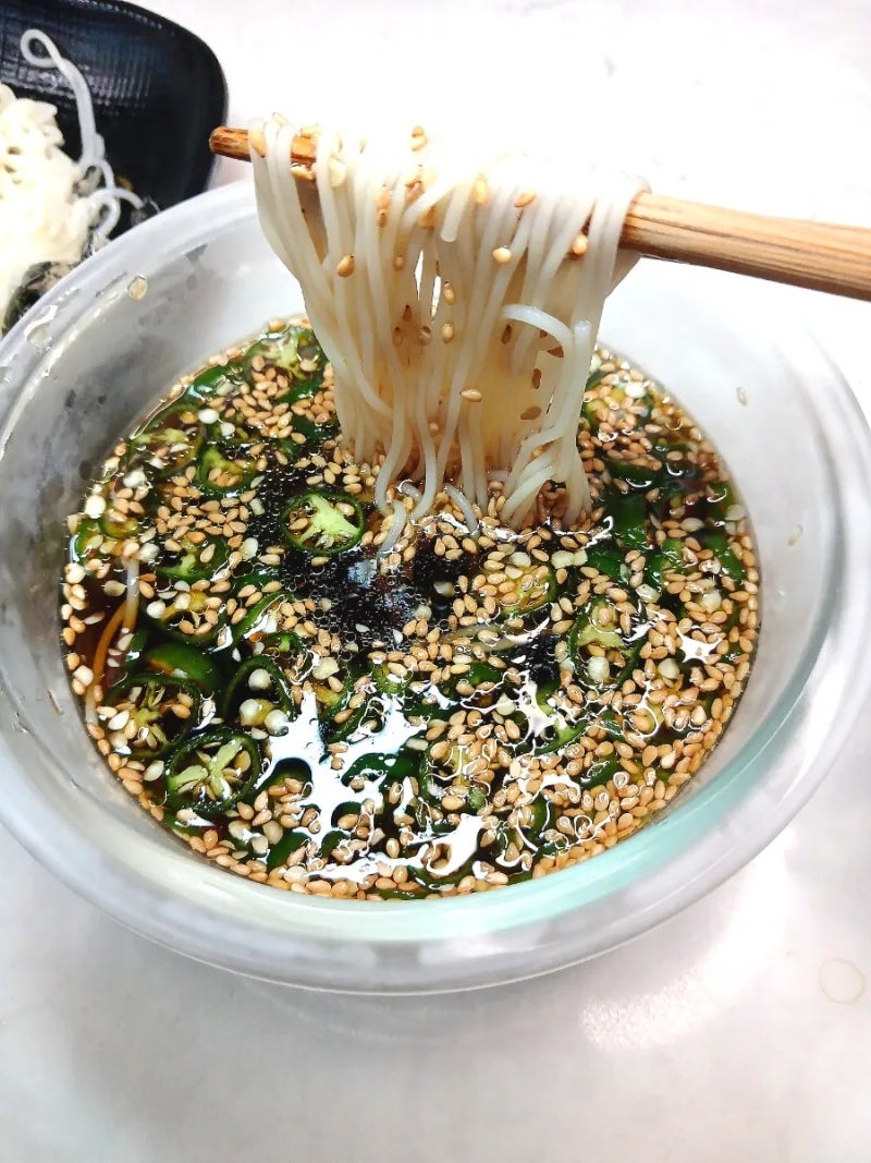 매콤 칼칼 최화정 간장국수 초간단 황금레시피 (쯔유:물 1:1 기준)