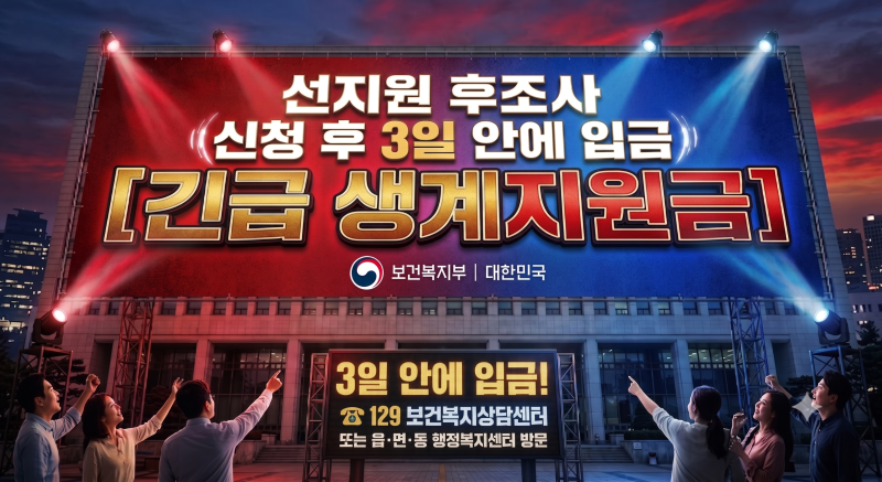 [긴급 생계지원금] 월세 체납·단전·단수 위기라면? 실직·휴폐업 위기라면? 최대 6개월 지원....