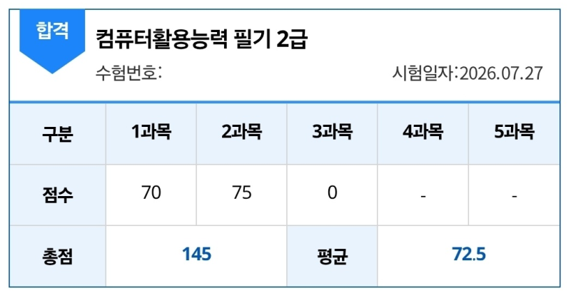 [컴활 2급 필기] 컴활 1급 필기 3번 떨어지고 2급 필기 합격한 레전드 후기