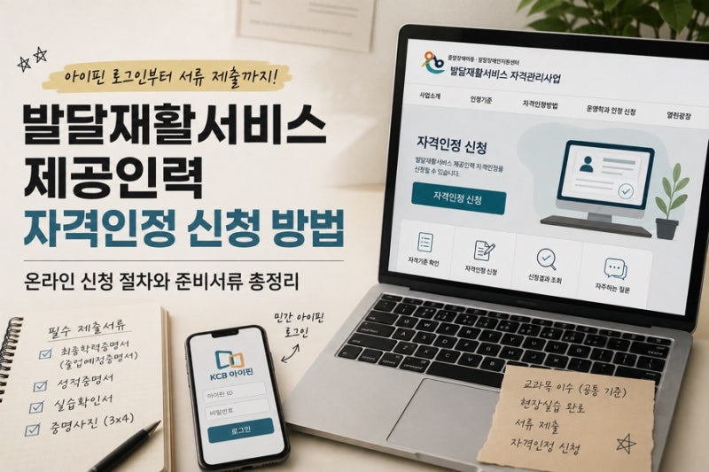 발달재활바우처 제공인력 자격인정 신청 방법｜영역별 필요 서류부터 전체 과정까지
