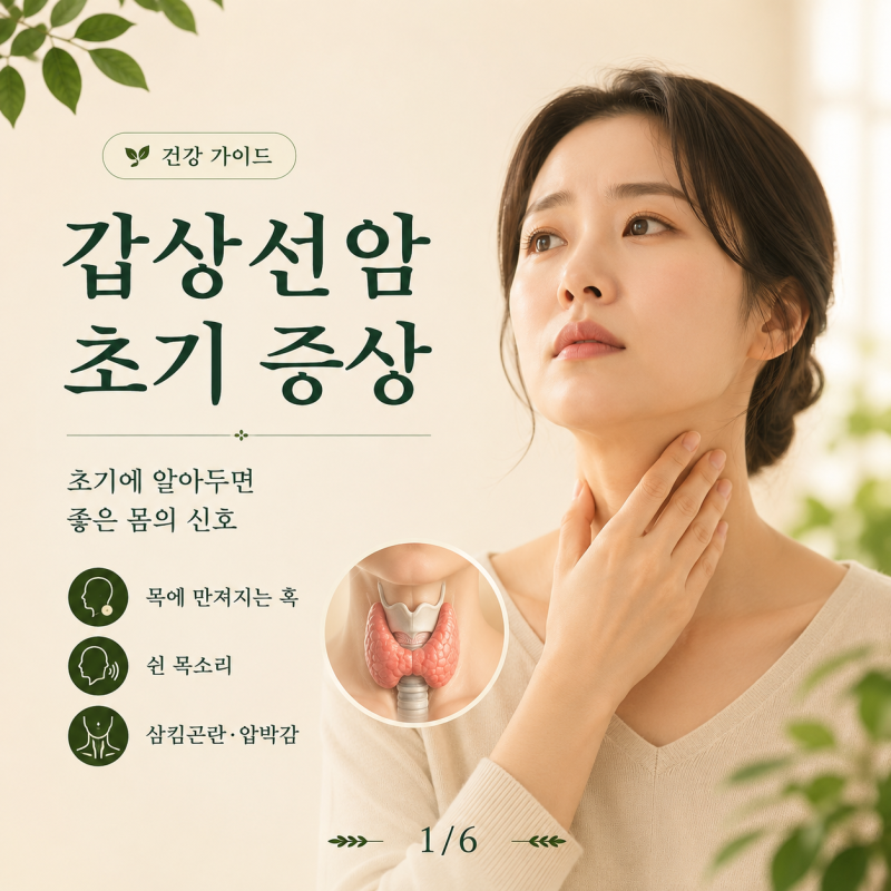 갑상선암 초기 증상 골든타임 놓치면 안되는 신호