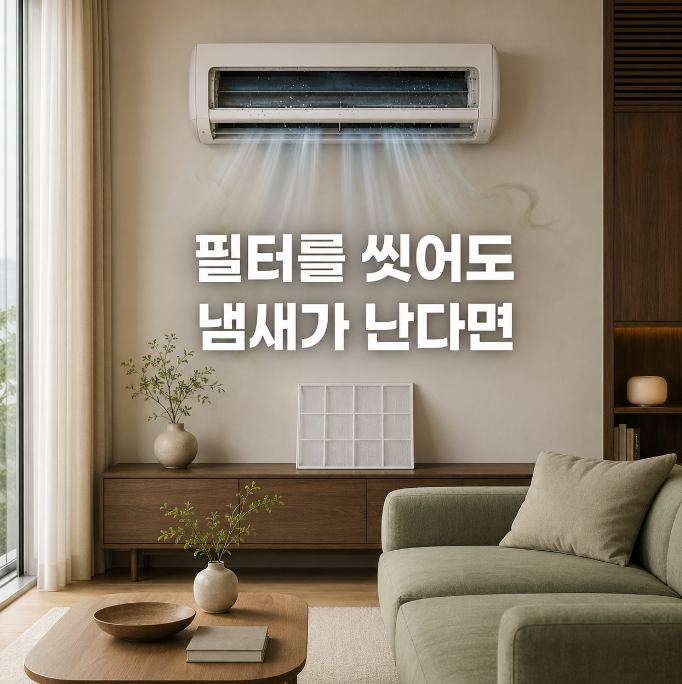 에어컨 냄새 제거, 필터를 씻어도 퀴퀴한 이유