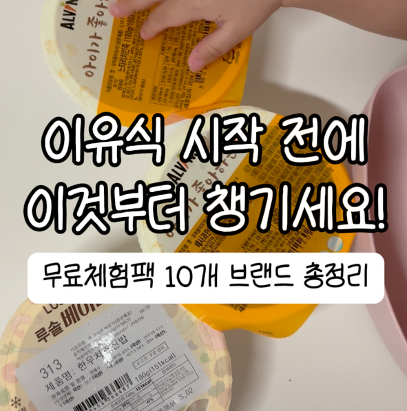 시판이유식 체험팩 총정리! 무료체험 가능한 브랜드 10곳 비교
