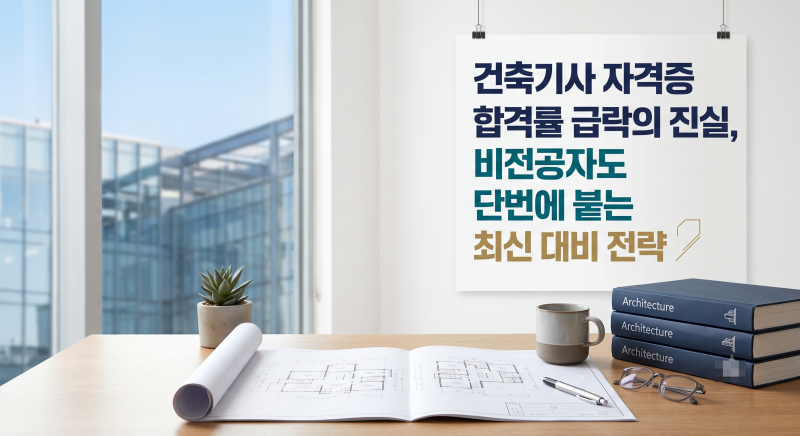 건축기사 자격증 합격률 급락의 진실, 비전공자도 단번에 붙는 최신 대비 전략