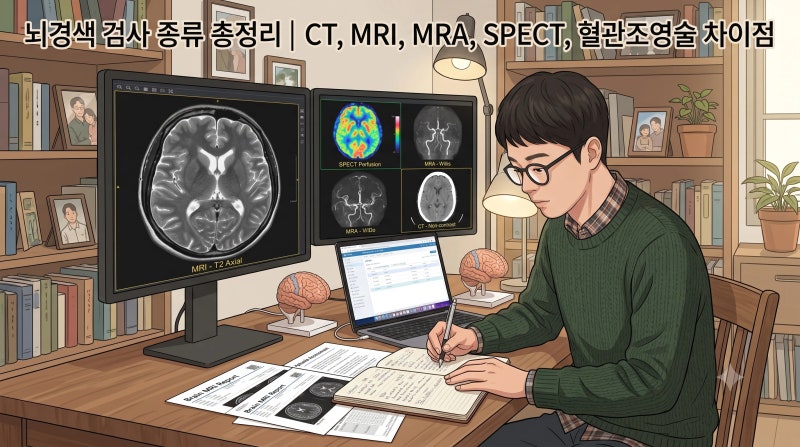 뇌경색 검사 종류 총정리｜CT·MRI·MRA·SPECT·혈관조영술(TFCA) 차이 쉽게 이해하기 | 번외편 #1
