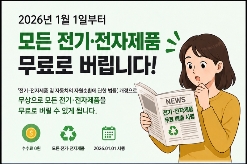 폐가전 무상수거 전 품목 확대, 이것도 이제 공짜예요
