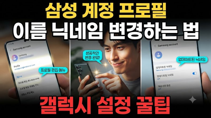 삼성 계정 이름, 닉네임 변경하는 방법 알고 계셨나요? 프로필 수정 가이드