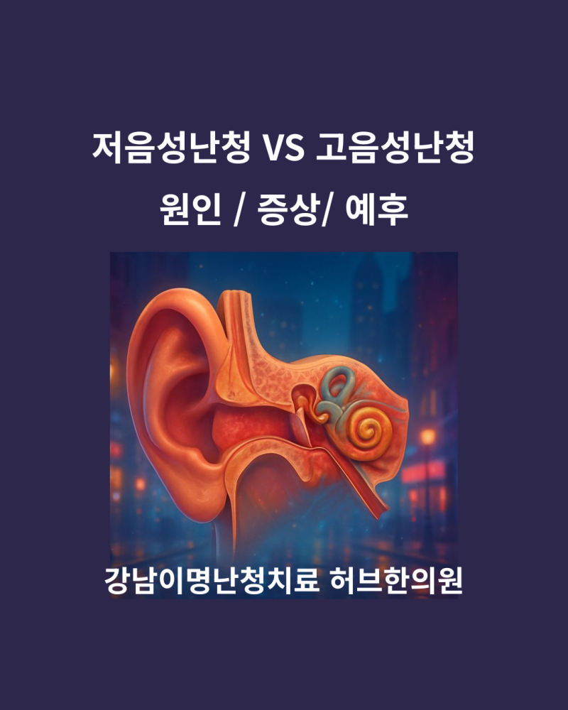 강남난청한의원 저음성난청과 고음성난청 비교