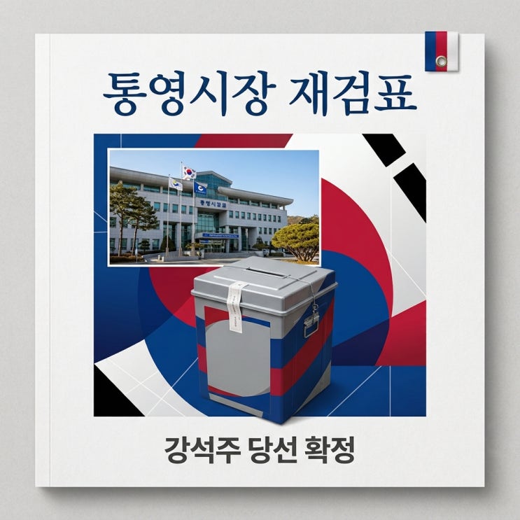 <b>통영시장 재검표 결과</b> 강석주 당선 확정 38표 차이 최종 결론
