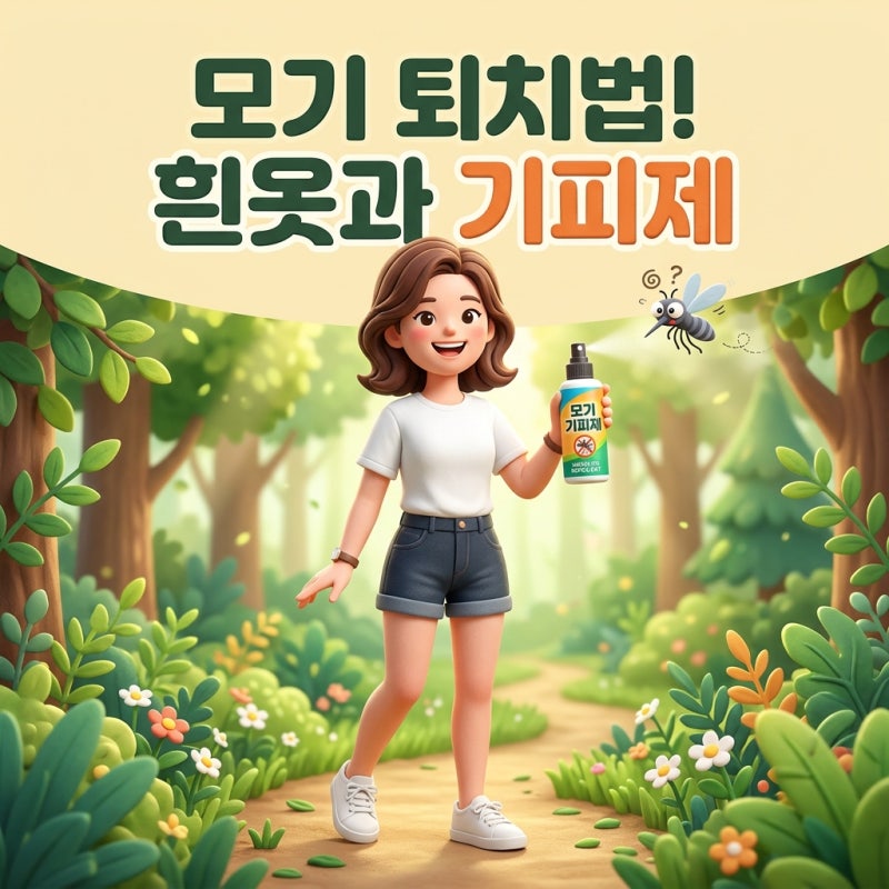 모기 안 물리는 법 흰색 옷 입고 기피제 바르기