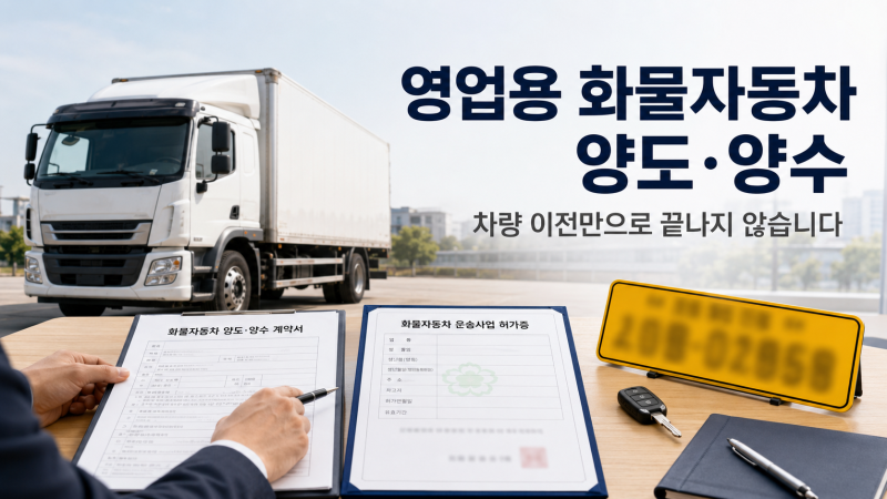 영업용 화물자동차 양도·양수, 이전등록만 하면 끝날까요?