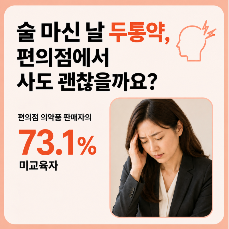 술 마신 날 두통약, 편의점에서 사도 괜찮을까요?