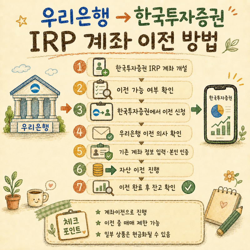 IRP 계좌이전 방법, 은행에서 증권사로 옮기는 순서 총정리