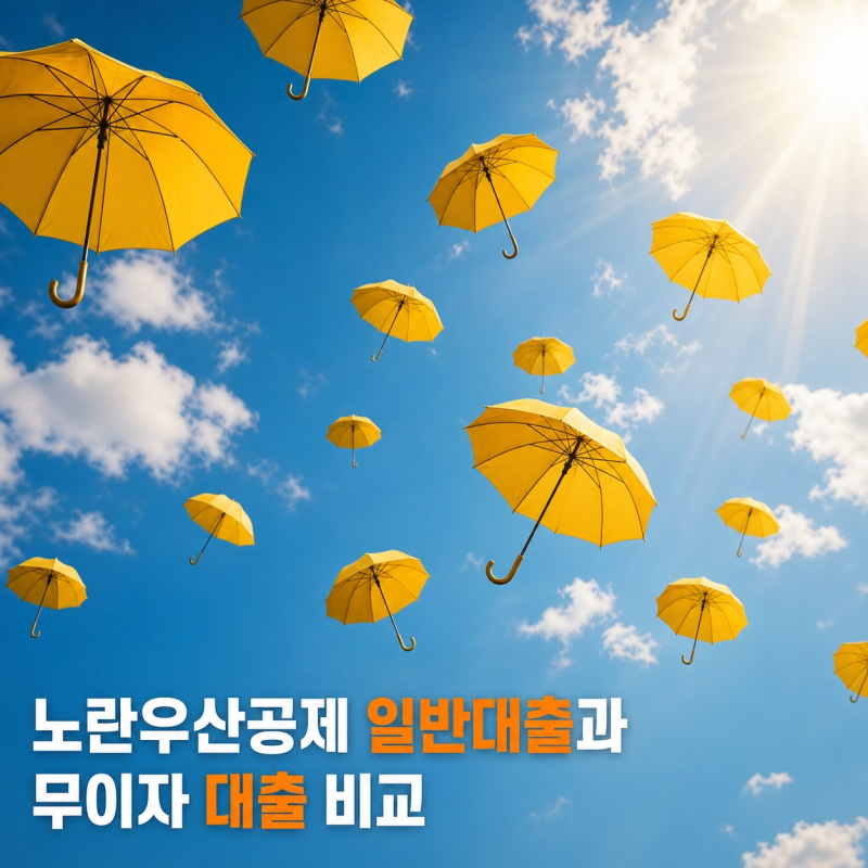 노란우산공제 대출조건, 일반대출과 무이자 대출 비교