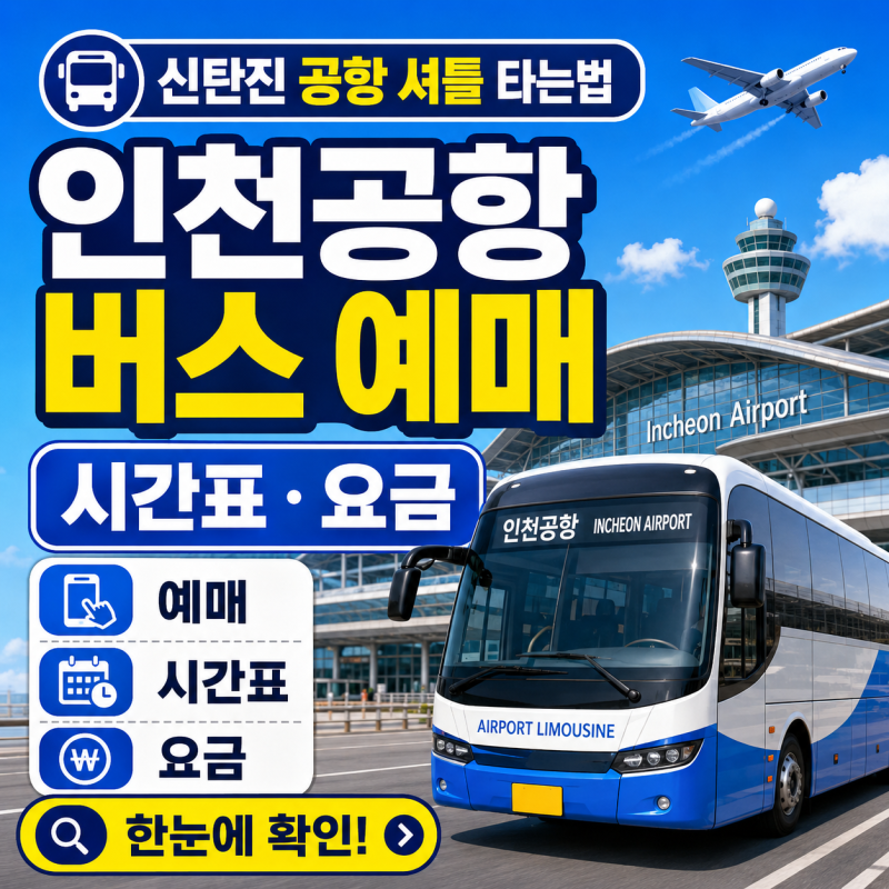 신탄진 공항 셔틀 타는법｜인천공항 버스 예매·시간표·요금