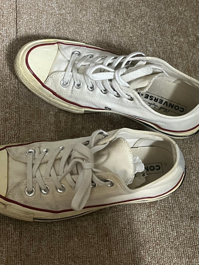 [CONVERSE] 컨버스 척 70 빈티지 캔버스 화이트, 실착 후기 (+핏, 사이즈, 장단점 총정리)