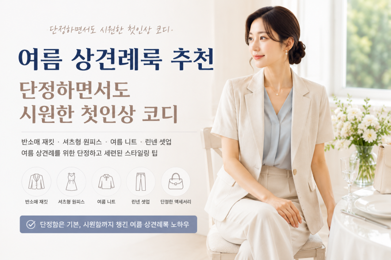 여름 상견례룩 추천, 단정하면서도 시원한 첫인상 코디