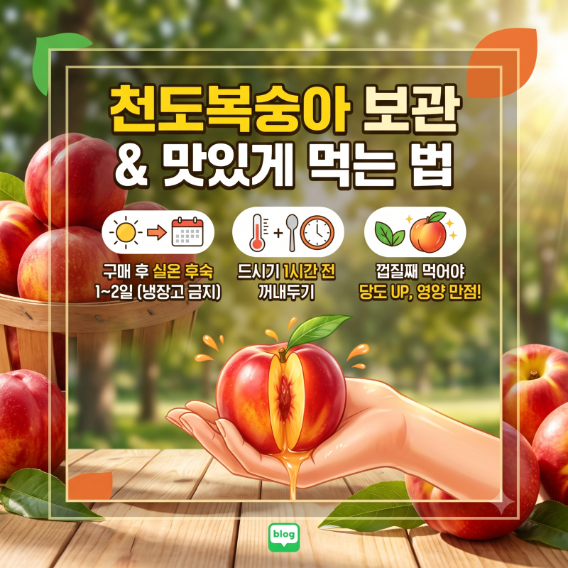 천도복숭아 효능 알고 먹으면 더 맛있는 후숙 및 맛있게 먹는법