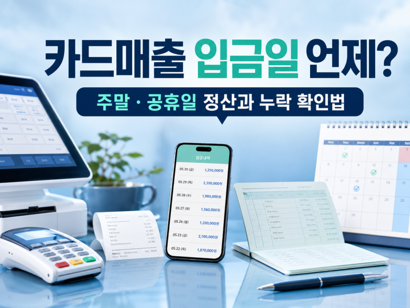 카드매출 입금일 언제? 주말·공휴일 정산과 누락 확인법