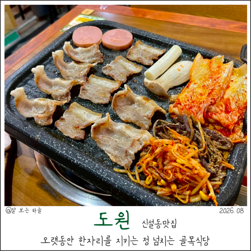 신설동역맛집 도원ㅣ주민들이 찐으로 애정하는 골목안 로컬 고기집 냉삼, 쫀득살 후기 -