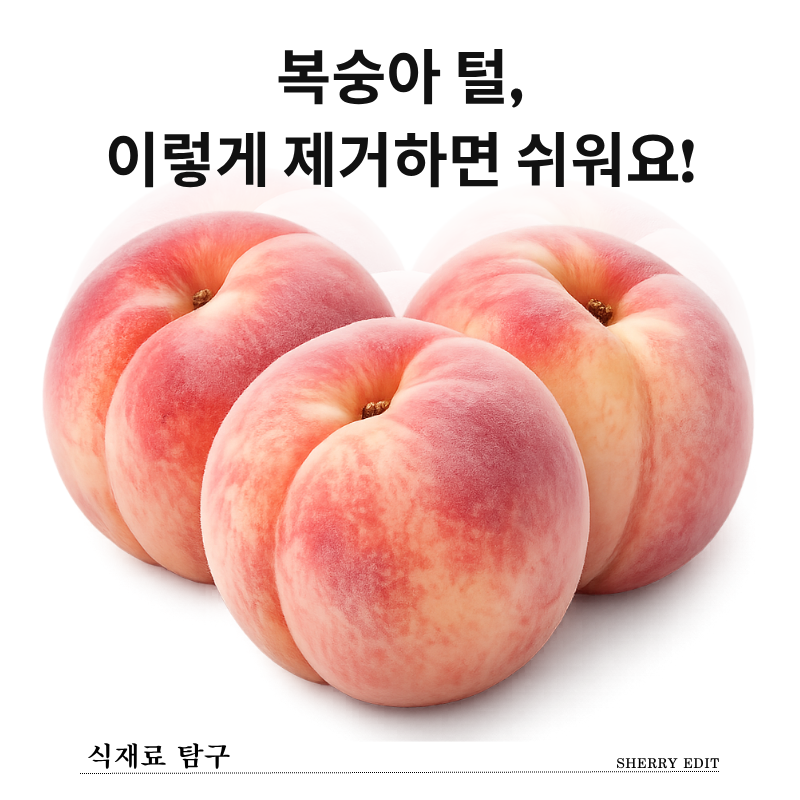 복숭아 털 제거 이렇게 하면 쉬워요! 세척부터 보관까지