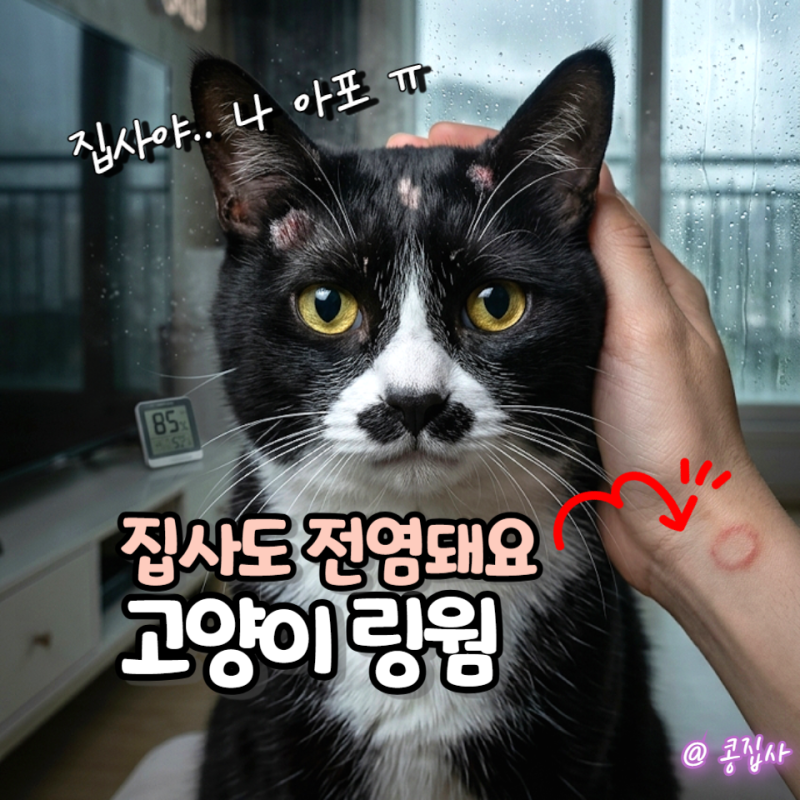 고양이 링웜, 장마철 곰팡이가 원인일 수도? 집사도 전염돼요