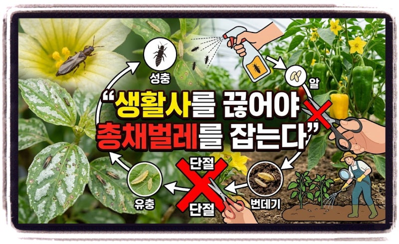 총채벌레를 이기는 농가의 비밀, 약보다 중요한 것은 '생활사를 끊는 것'입니다