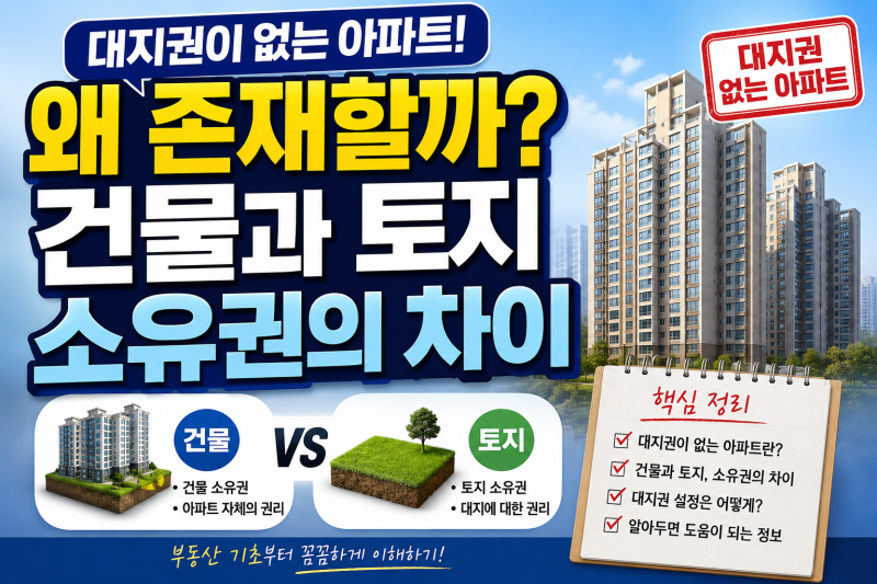 건물과 땅, 따로따로? 대지권 없는 아파트의 진실과 확인 방법