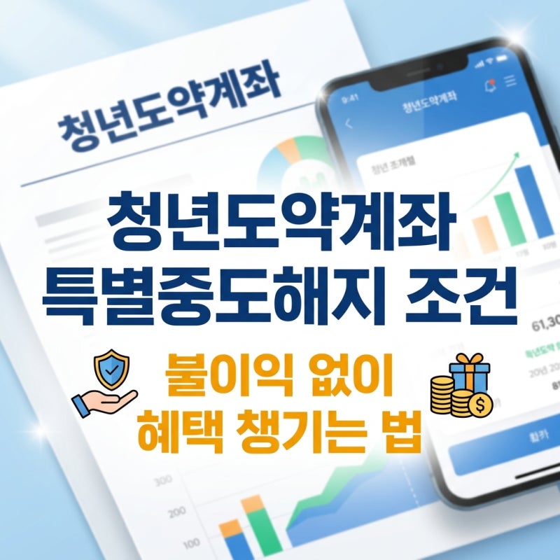 청년도약계좌 특별중도해지 조건 및 불이익 방어 신청 방법 (결혼, 퇴직 등 직접 찾아본 후기....