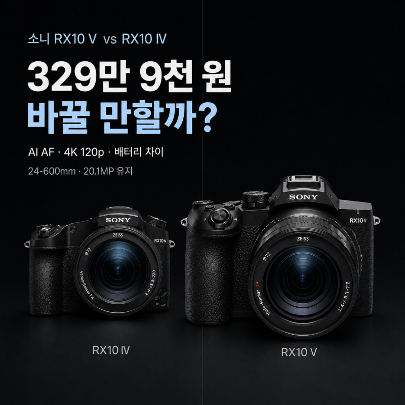 소니 RX10 V vs RX10 IV 차이｜329만 9천 원 주고 바꿀 만할까