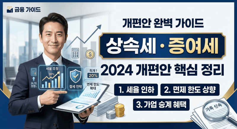 상속세·증여세 개편안 총정리! 자녀 증여 공제 한도와 세율 변화 핵심 가이드