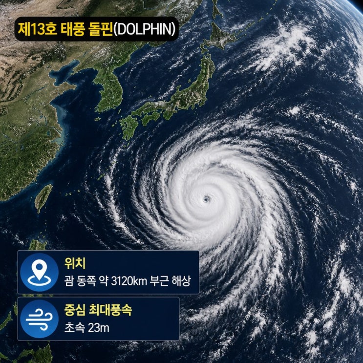 <b>태풍</b> <b>돌핀</b> 북상 중 한반도 영향 주목