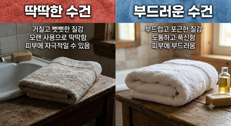 건조기로 말렸는데 수건이 딱딱해요, 이유가 뭔가요