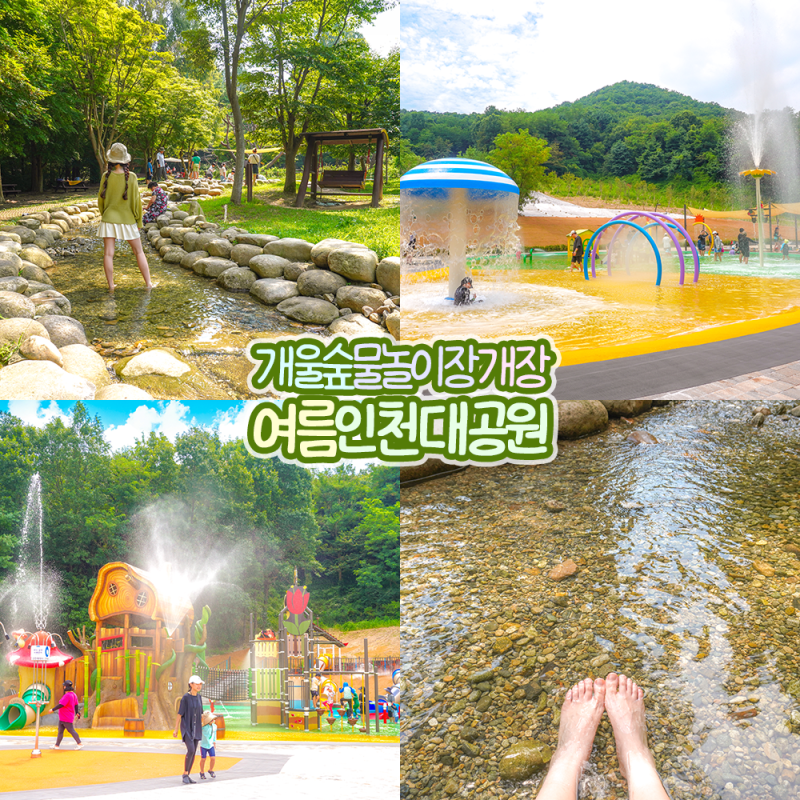 인천대공원 개울숲 물놀이장 인천 계곡 물놀이터 개장