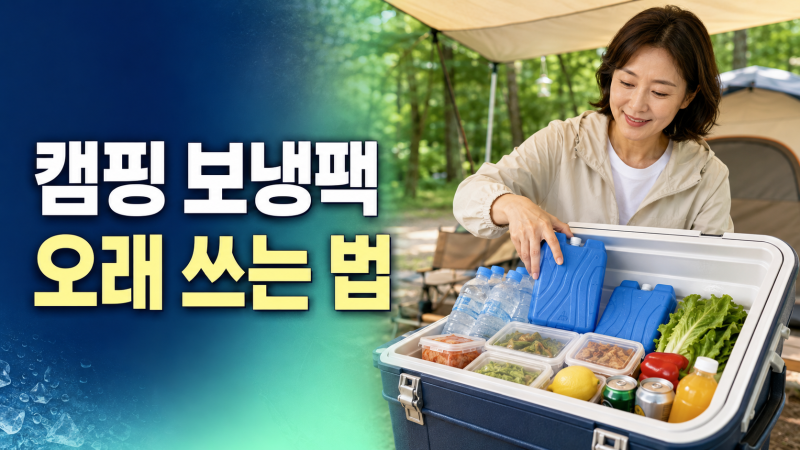 휴대용 아이스 보냉팩 캠핑 활용법과 오래 사용하는 방법