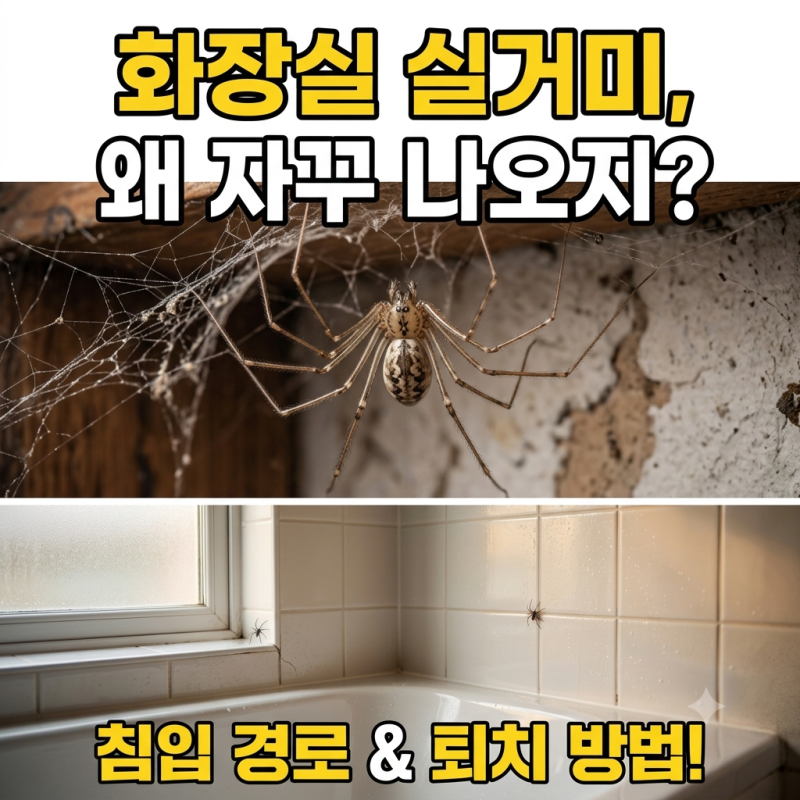 화장실에 자꾸 실거미가 보이는 이유, 도대체 어디서 들어오는 걸까?