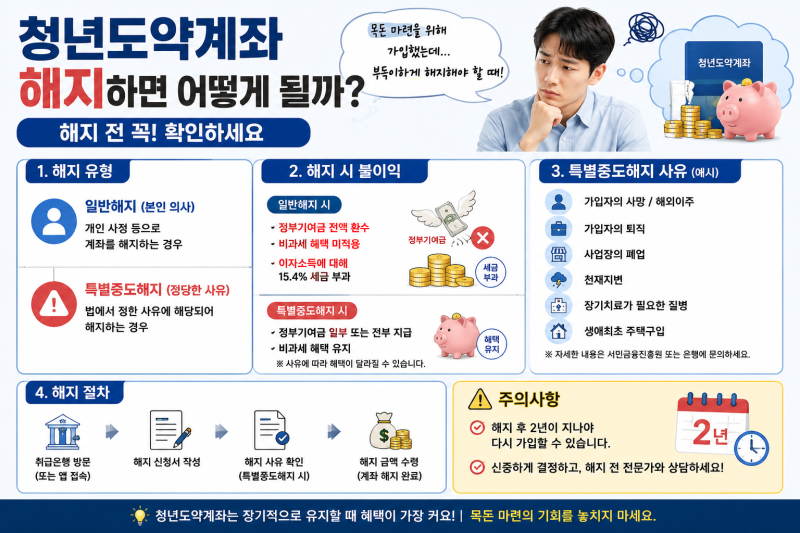 청년도약계좌, 중도해지하면 어떻게 될까? 놓치기 쉬운 불이익 총정리