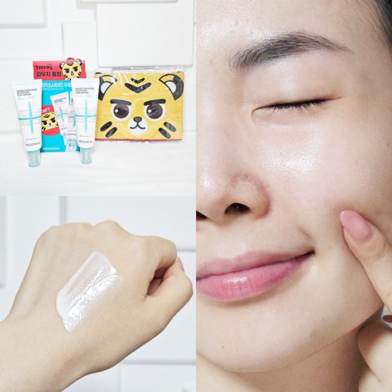 촉촉한 유기자차 선크림 메디힐 마데카소사이드 수분 선세럼