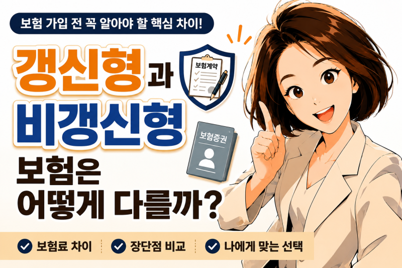 갱신형과 비갱신형 보험은 어떻게 다를까?