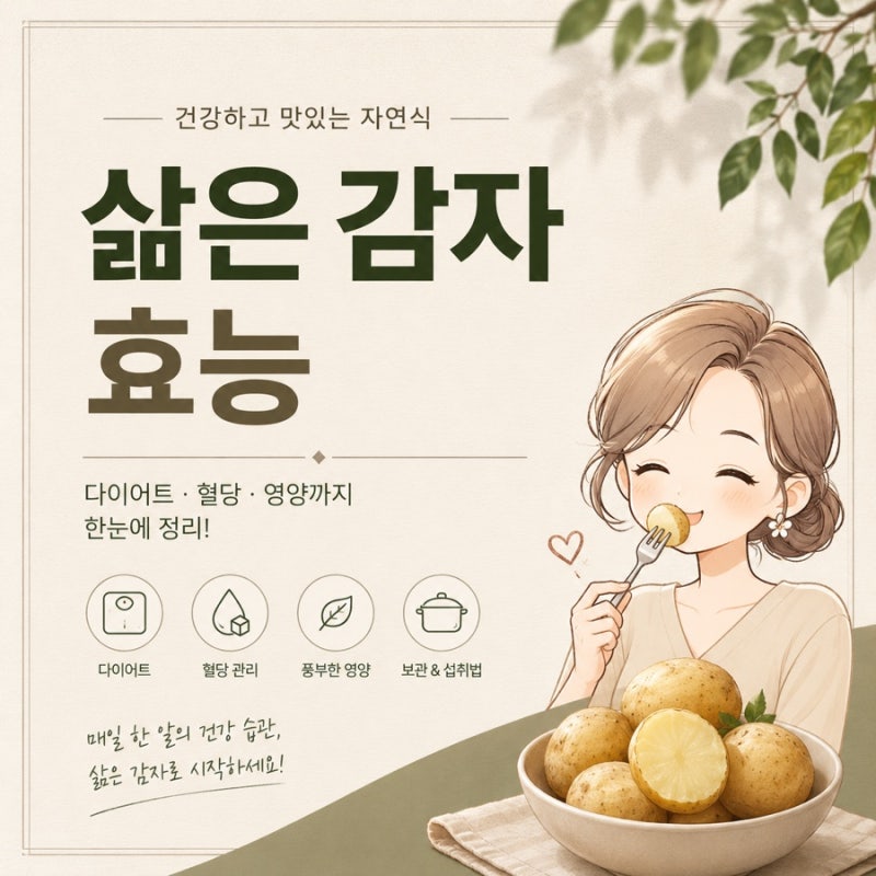 삶은감자 효능 다이어트에도 좋을까? 혈당 보관법