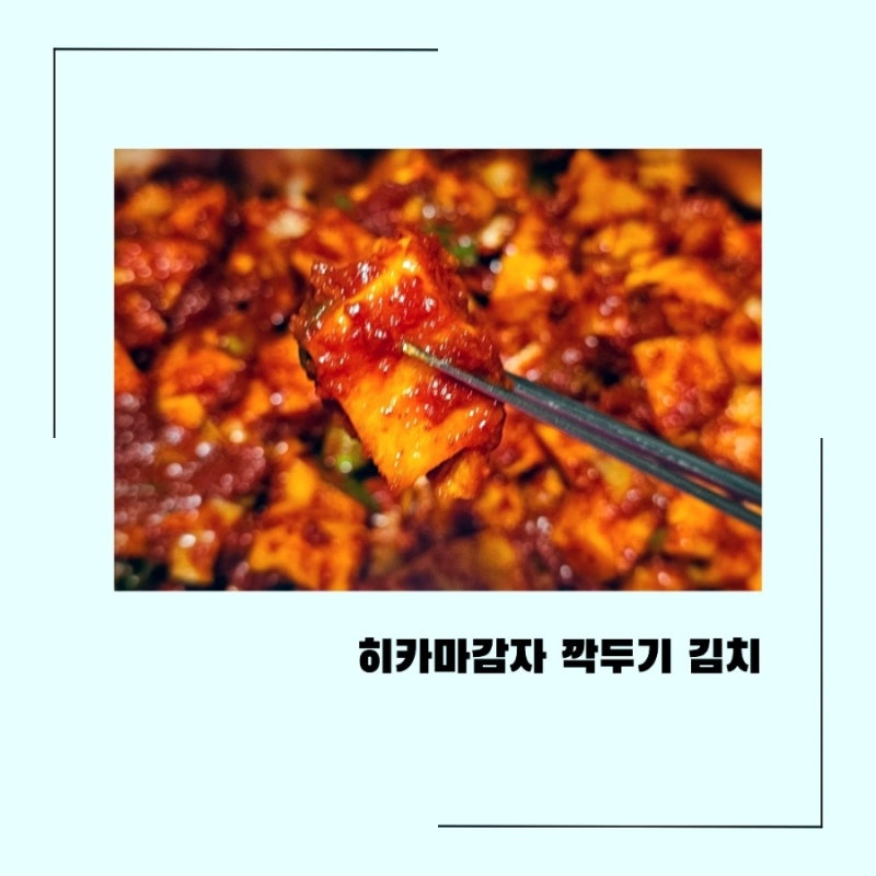 멕시코 히카마 감자 요리, 아삭함을 살린 히카마 깍두기 김치 먹는법