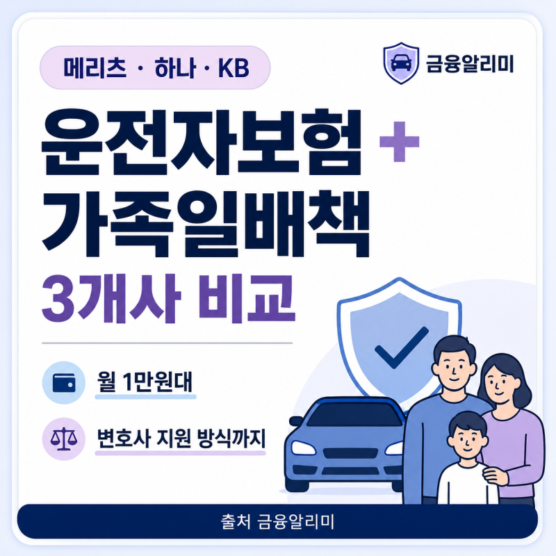 운전자보험 가족일상생활배상책임, 월 1만원대로 준비하세요