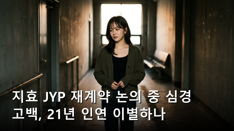 지효 JYP 재계약 논의 중 심경 고백, 21년 인연 이별하나