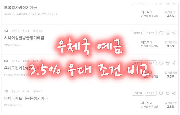 우체국 정기예금 최고 금리 추천! 우대 조건 완벽 정리 (최대 연 3.5%)