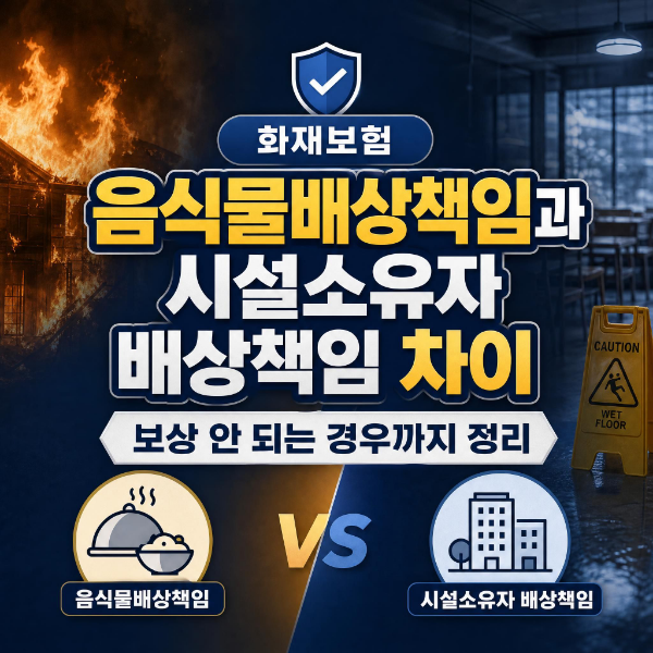 화재보험 음식물배상책임과 시설소유자 배상책임 차이 보상 안 되는 경우까지 정리