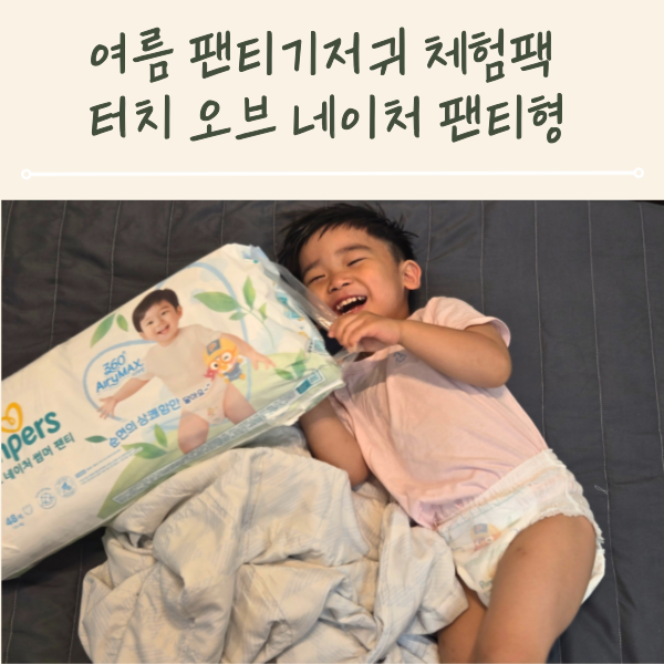 여름 팬티기저귀 체험팩 터치 오브 네이처 썸머 팬티형 기저귀 6단계 팸퍼스 후기