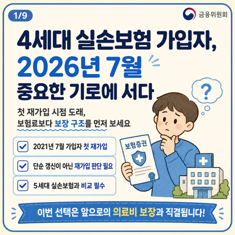 4세대 실손보험 재가입, 5세대 전환 전 반드시 확인해야 할 쟁점
