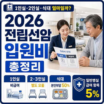 2026 전립선암 입원비 총정리｜1인실·2인실·식대도 산정특례 5% 적용될까?